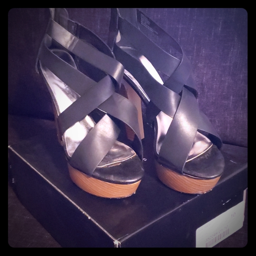 Black Stilettos Platform Heels